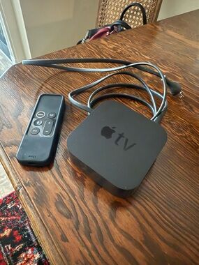 Apple TV Set-Top Streaming Box in Black with Remote